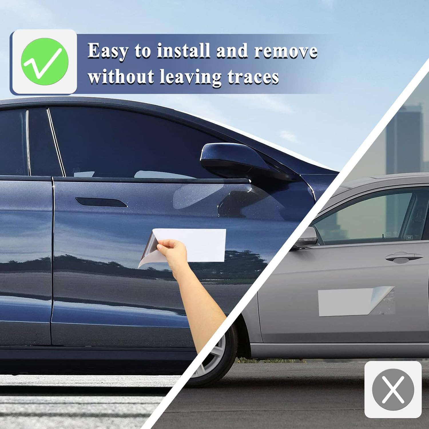 10 Pack 12″ X 4″ Bumper Sticker Magnets with Self Adhesive Flexible Magnetic Bum
