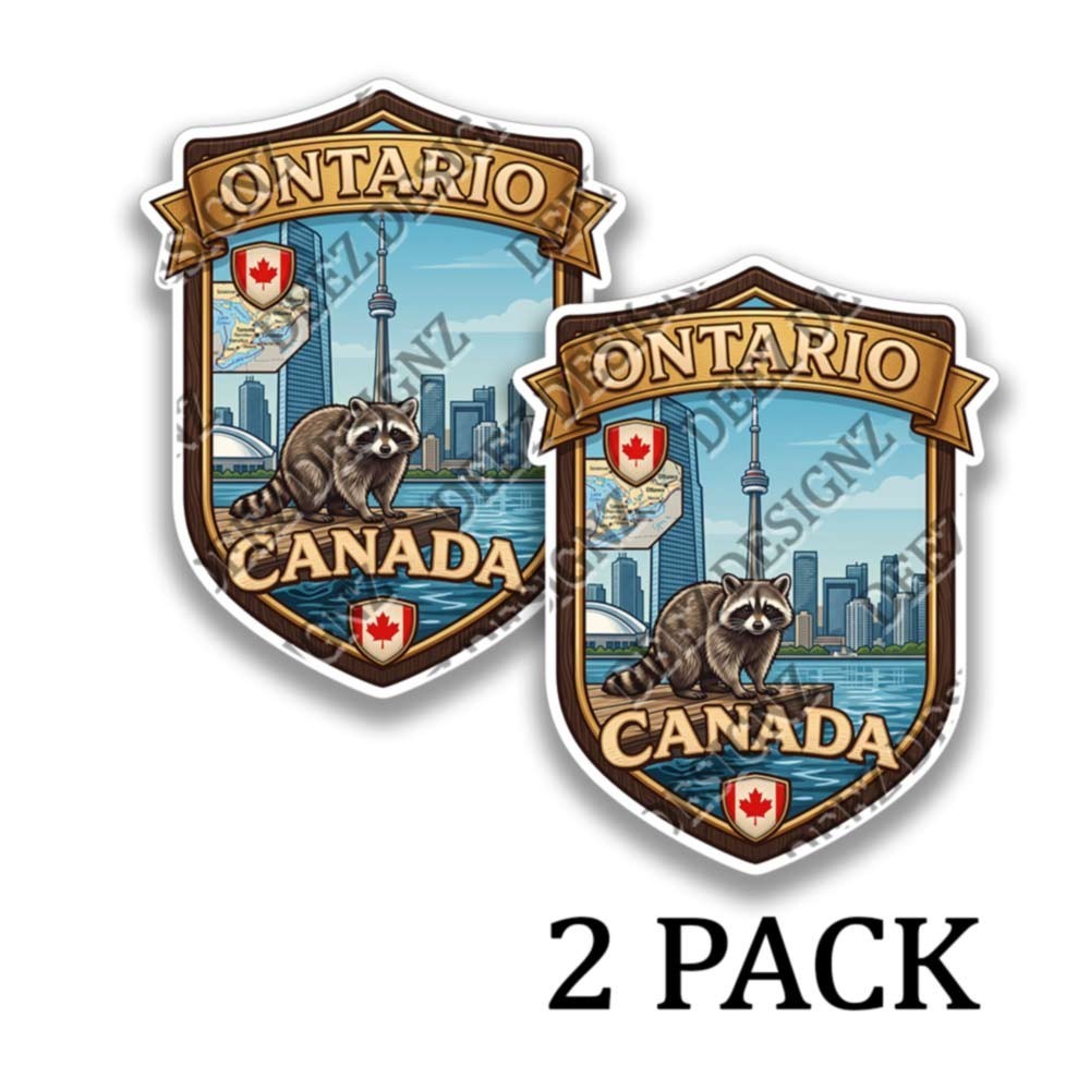 Ontario Canada Vinyl Decal Destination Decals Window Decor 2 Pack 44044