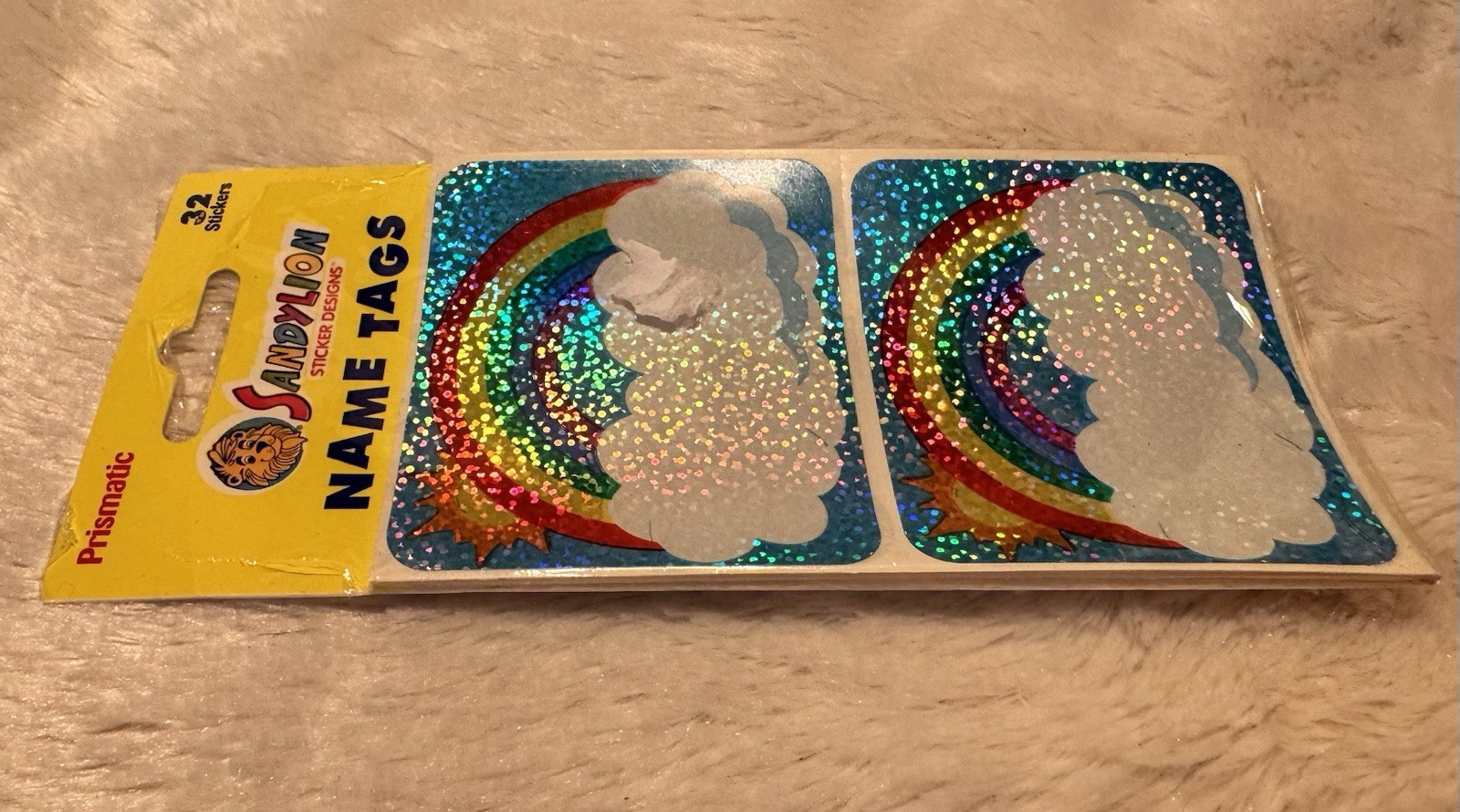 Vintage Sandylion Rainbow NOS Sticker Pack 32 Count Prismatic READ