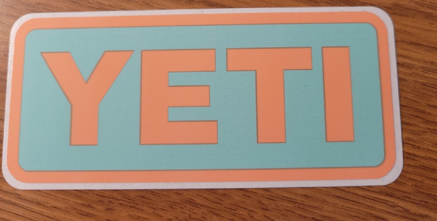 Lot of 6 YETI Vinyl Decals Different Colors Super Cool NEW