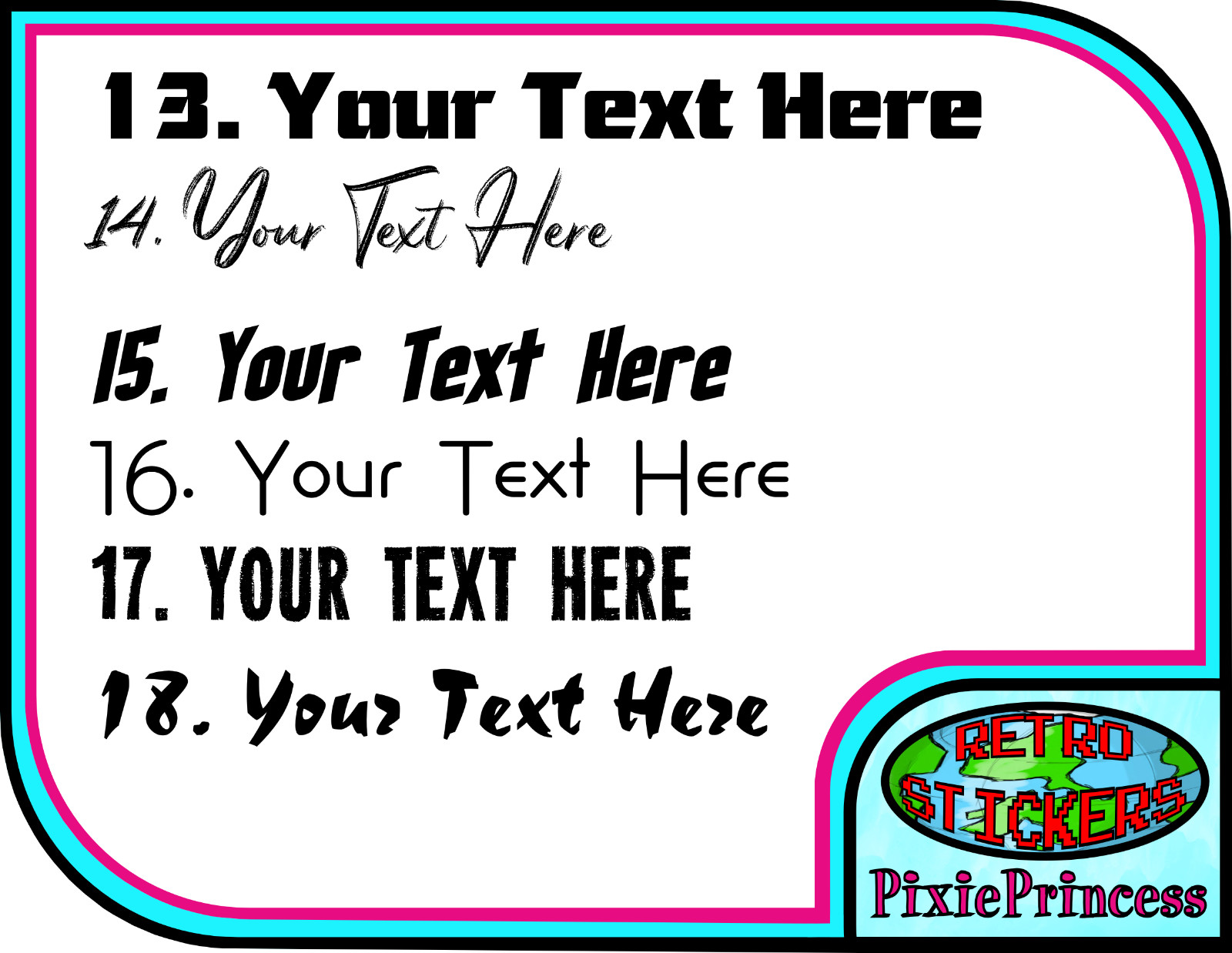 Advertising Business Sticker Custom Wall Vinyl Decal Design Your Own Logo Quote