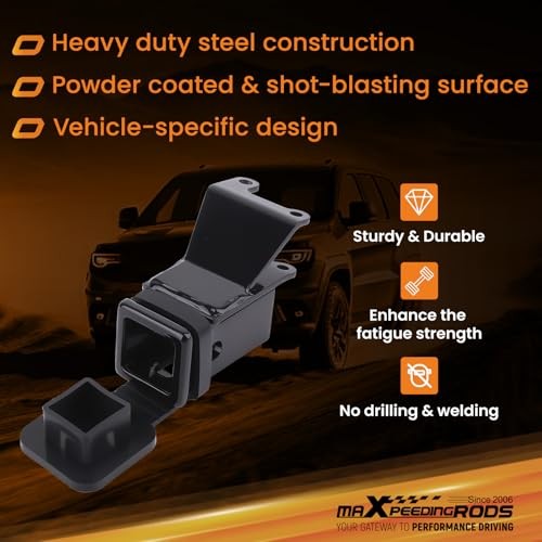 maXpeedingrods Towing Hitch, ATV Rear Trailer Hitch Receiver, 2 inch Receiver