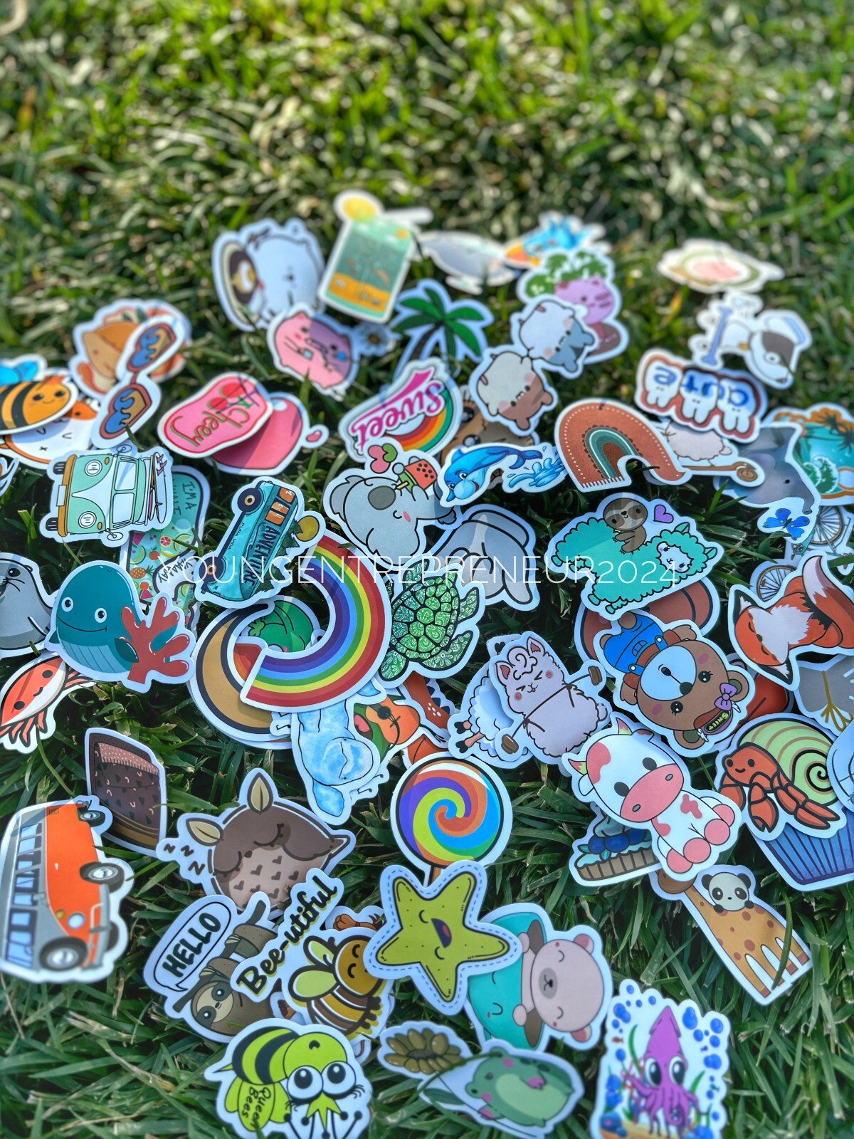 Cute Water Bottle Stickers (Get a random pack of 10 stickers for $5.00)