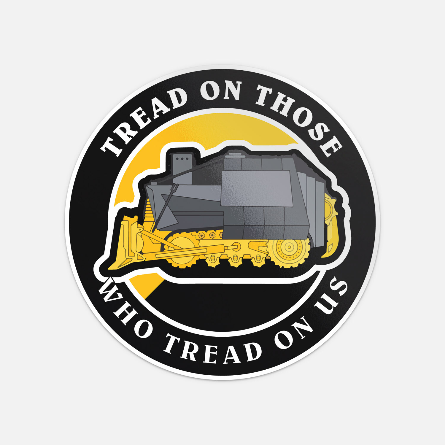 Killdozer Tread On Those Who Tread On Us Car Bumper Vinyl Sticker Decal «SIZES»