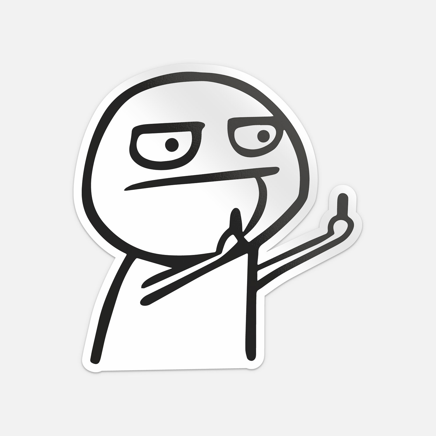 Funny FCK Middle Finger Troll Face Meme Car Bumper Vinyl Sticker Decal