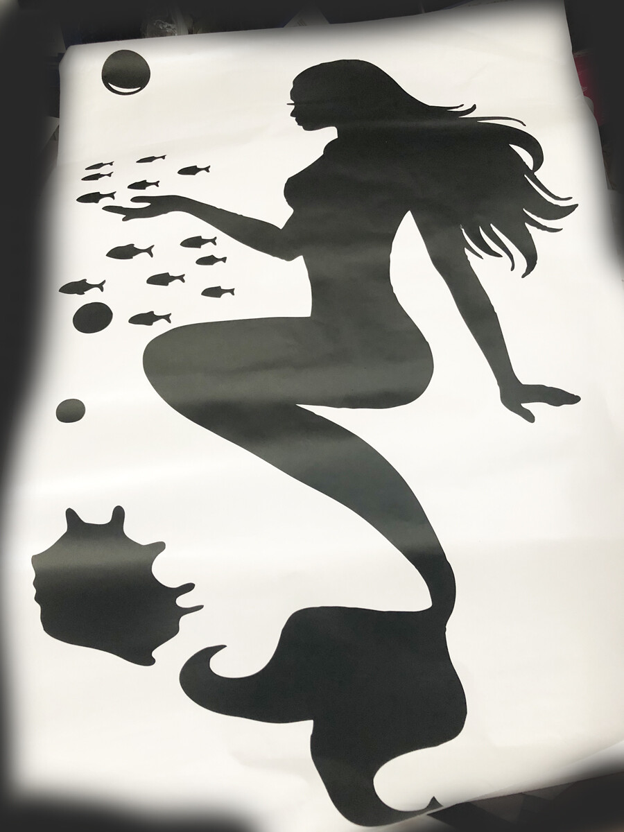 Decal Mermaid Wall Decals Removable Wall Sticker Peel and Stick 22×36