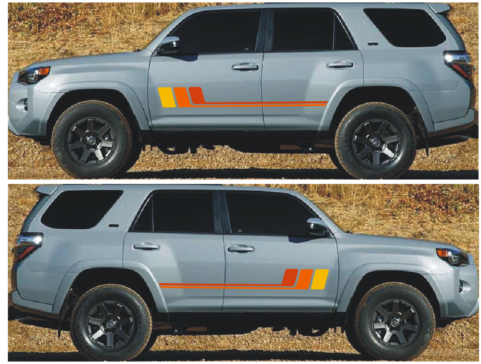 Graphics Vinyl Racing Stripe Sticker Kit For Toyota 4Runner Car Side Door Decal