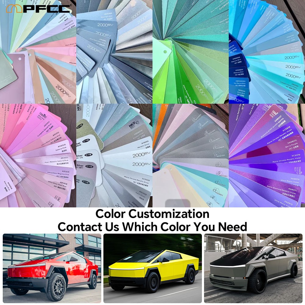 Tesla Cybertruck DIY PPF Paint Protection Color Changing Film Vinyl Film Wrap