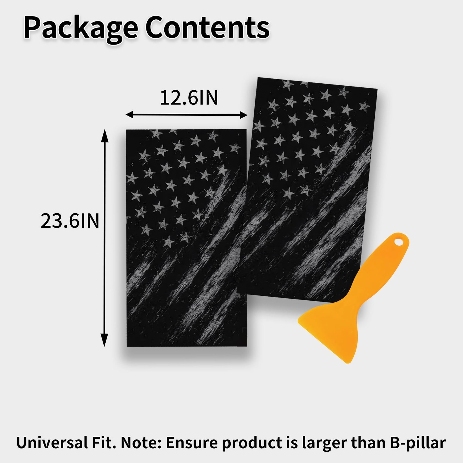 2PCS XL B-Pillar Vinyl Wrap Set 12.6″×23.6″ (Cut-to-Fit), Waterproof Car B Pi…