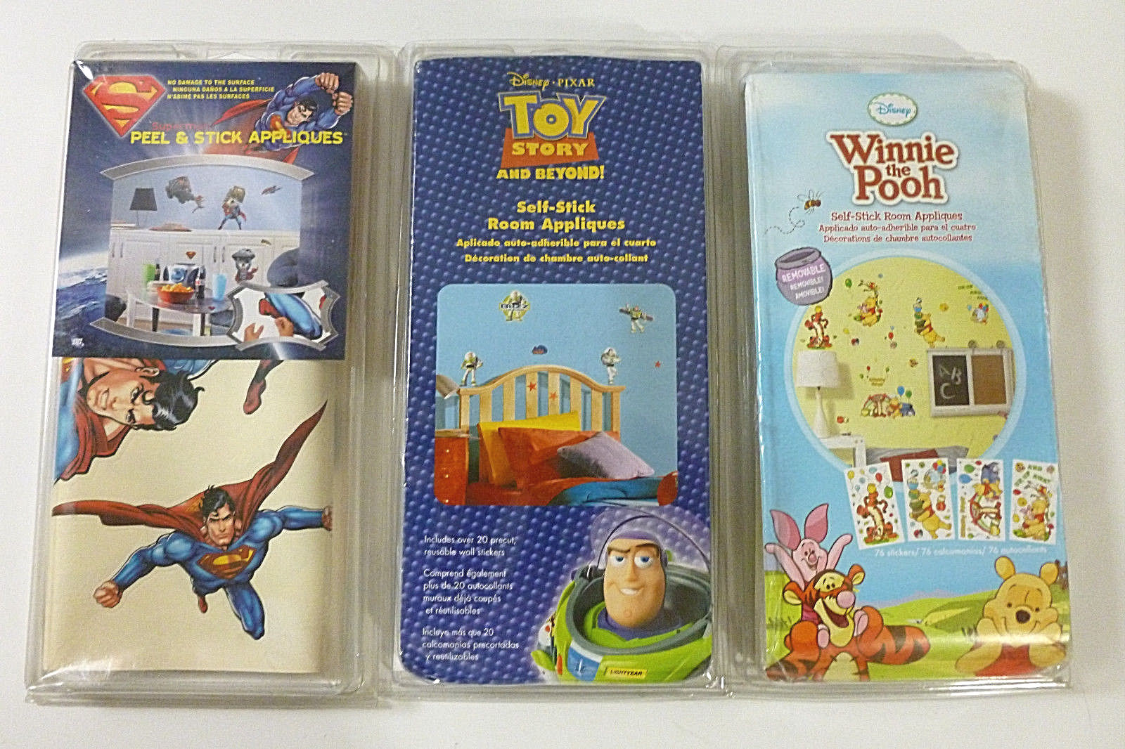 3 Winnie the Pooh Toy Story – Buzz Lightyear – Superman Peel & Stick Wall Decals