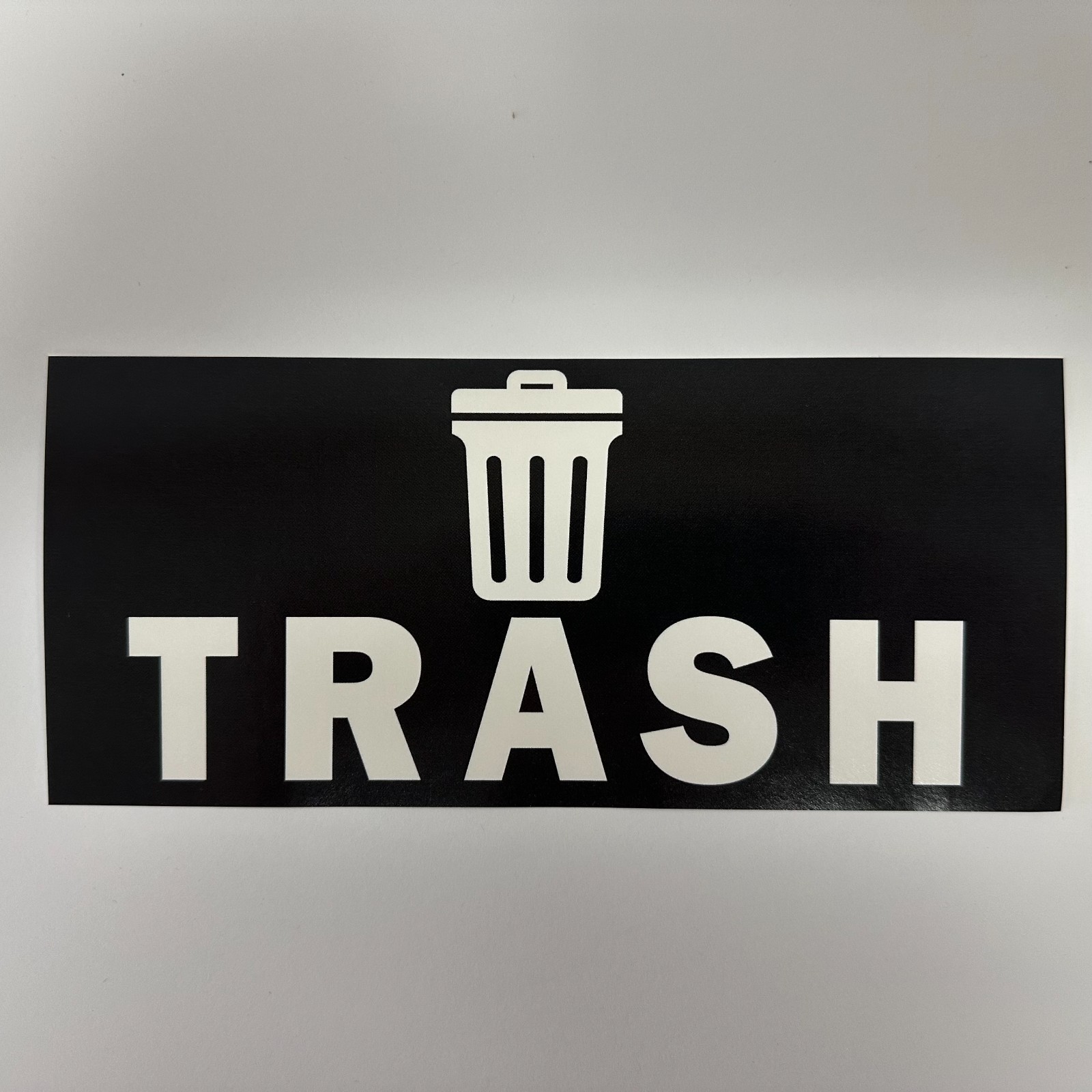 5 PACK! Trash Can Stickers, Set of Large 4″ x 9″ Labels for Waste Container Bins