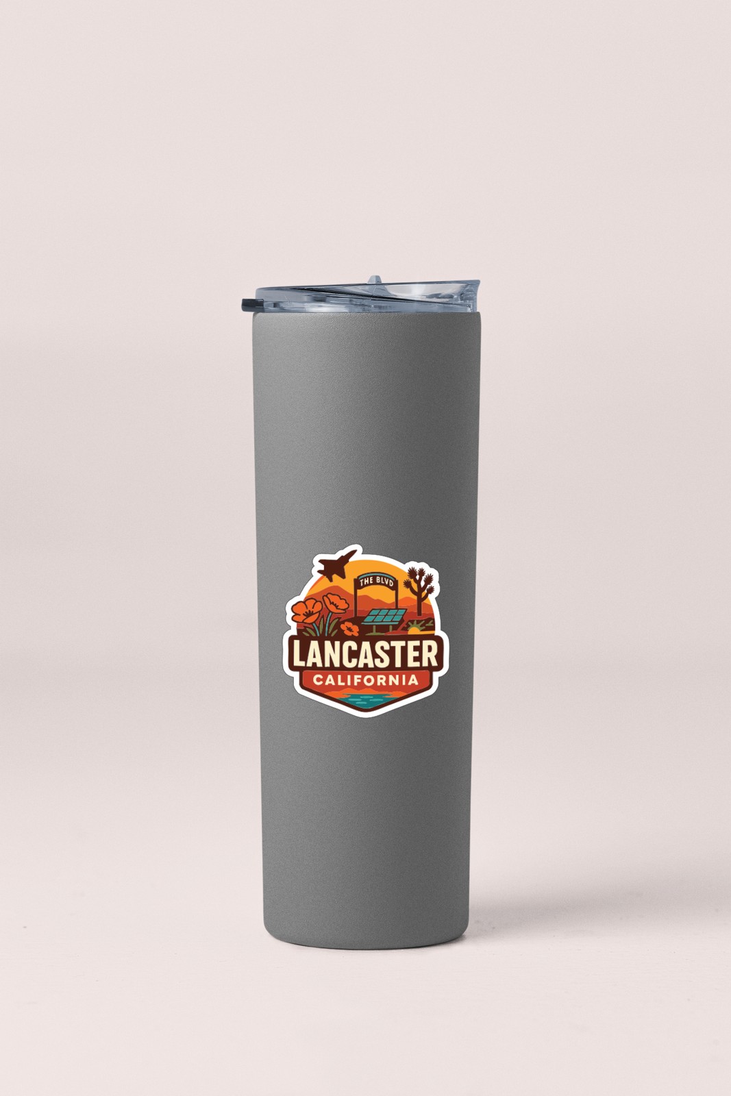 Lancaster California Sticker Decal Vinyl Die-Cut City Skyline Landmark Design