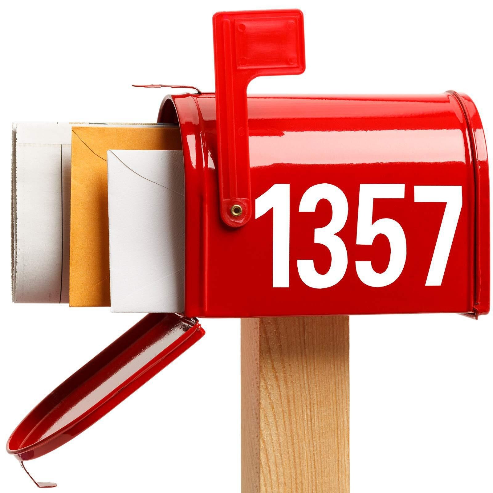 Reflective Custom Mailbox Numbers Vinyl Decals Stickers Waterproof 4 inch 3 inch