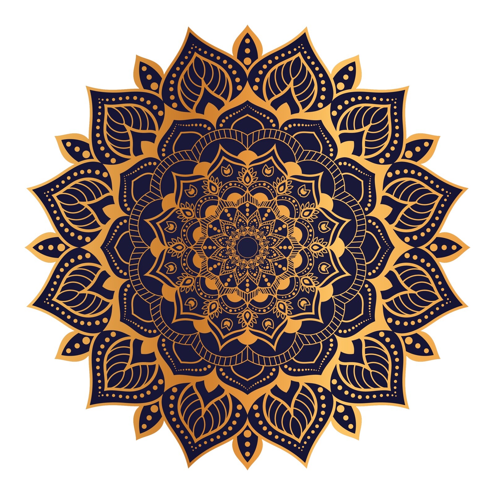Gold Mandala Vinyl Sticker – Car Sticker Vinyl Decal Laptop Water Bottle Yoga