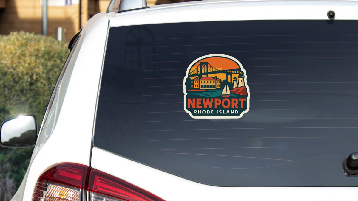 Newport Rhode Island Sticker Decal Vinyl Die-Cut City Skyline Landmark Design
