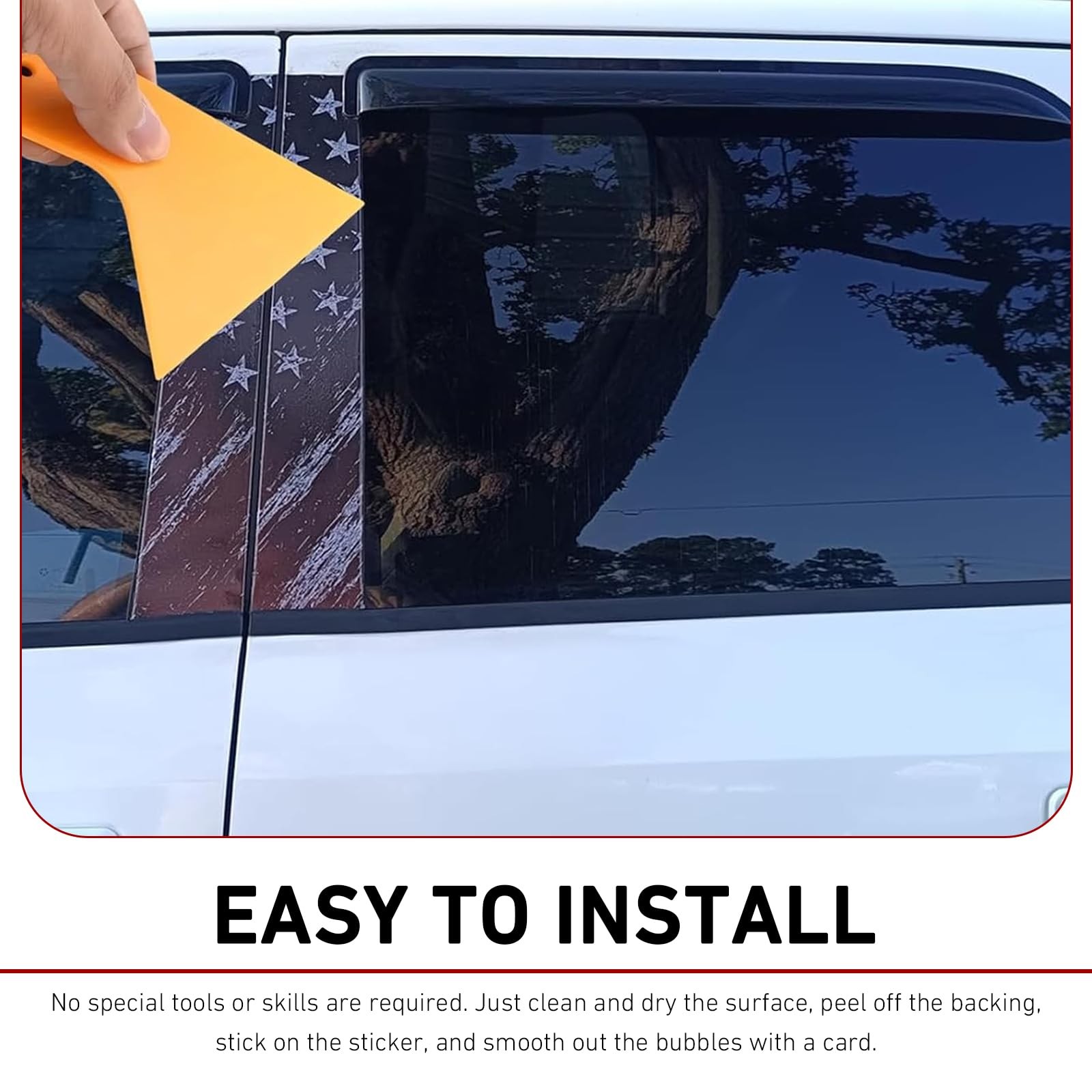 2PCS Car B Pillar Stickers, Waterproof Scratch-resistant Vehicle Pillar Prote…