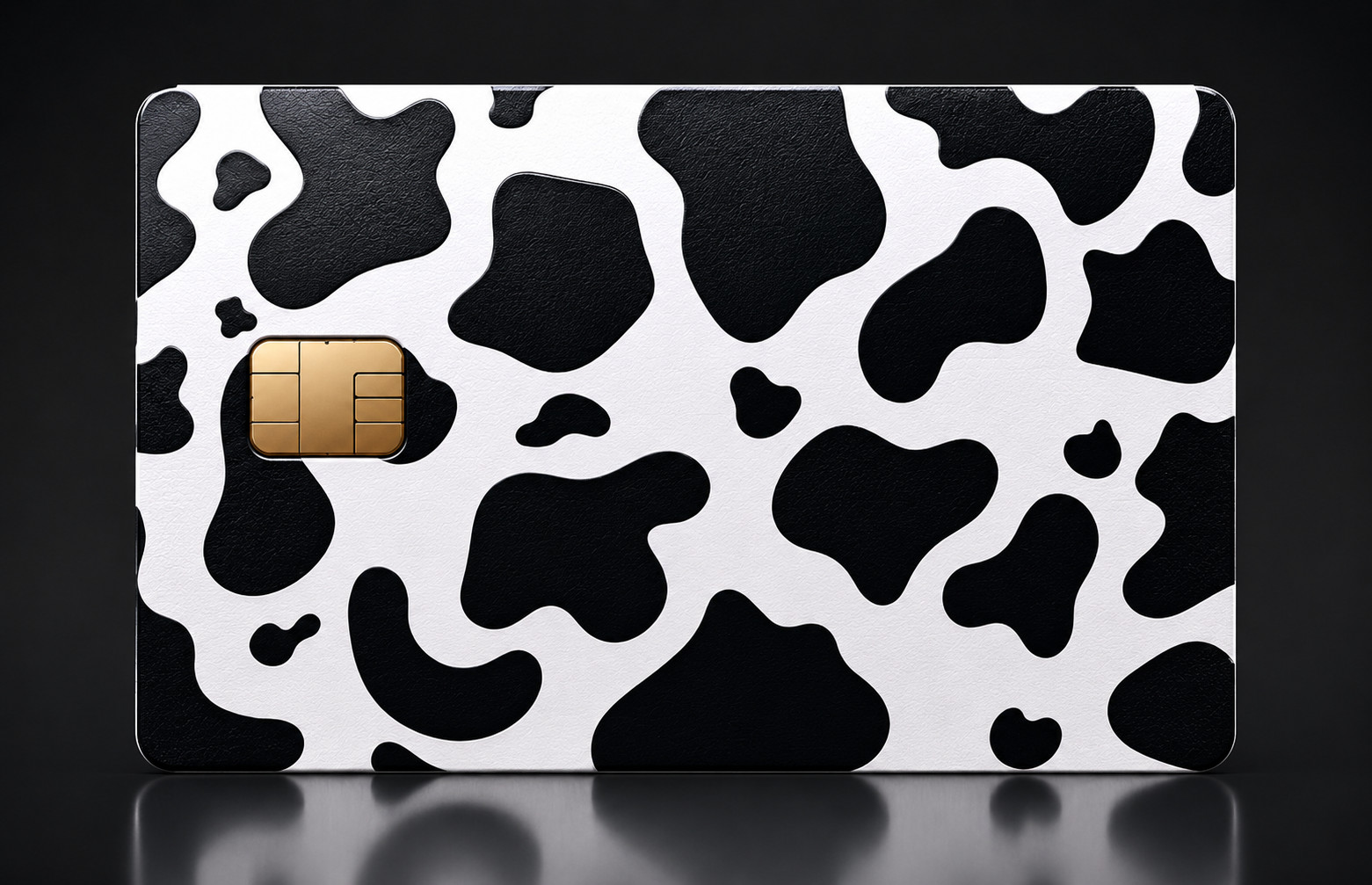 Black White Cow Pattern Credit Card Skin Vinyl Card Wrap Decal