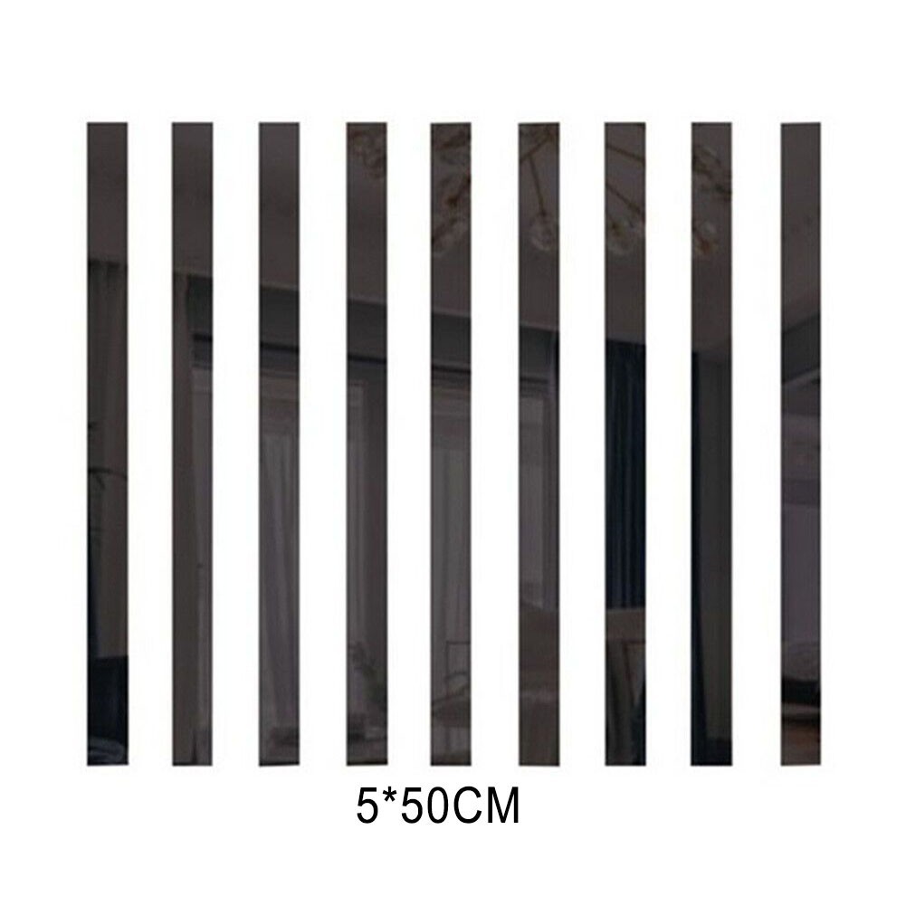 Brand New Wall Sticker Mirror Sliver/gold/black Spare Parts 5x50cm Living Room
