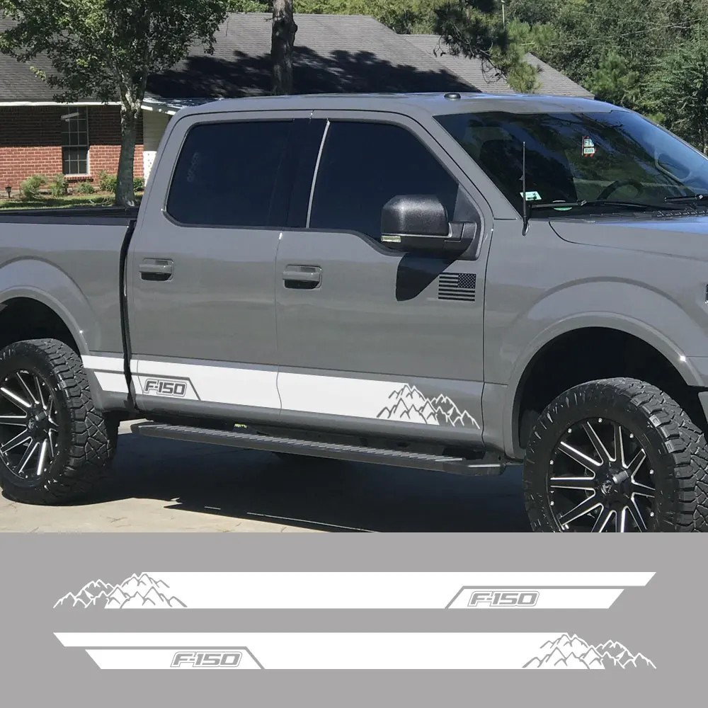 Aftermarket Mountain Stripe Door Side Decal for Ford F-150 Raptor | Full-Length