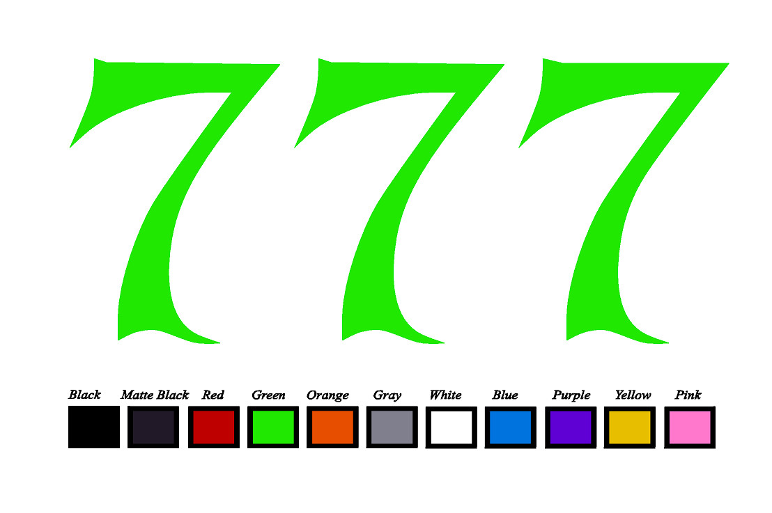 Lucky 7’s LOGO Vinyl Decal Sticker Emblem Car Truck Window 4″ 6″ 8″