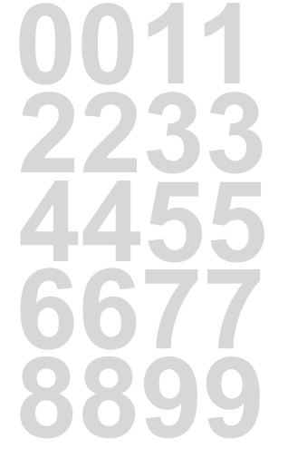 1″ Inch Premium Reflective Mailbox Number Vinyl Decal Sticker Sheet (White)