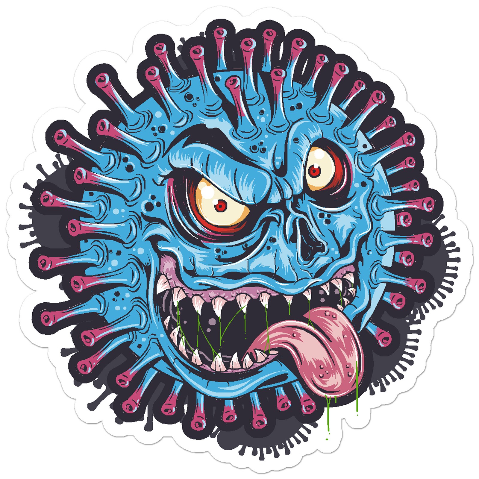 Biohazard Monster – Vinyl Decal Sticker – Car Window Laptop – ebn8059