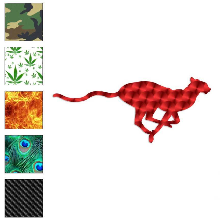 Cheetah Tiger Panther Cat, Vinyl Decal Sticker, 40 Patterns & 3 Sizes, #1301