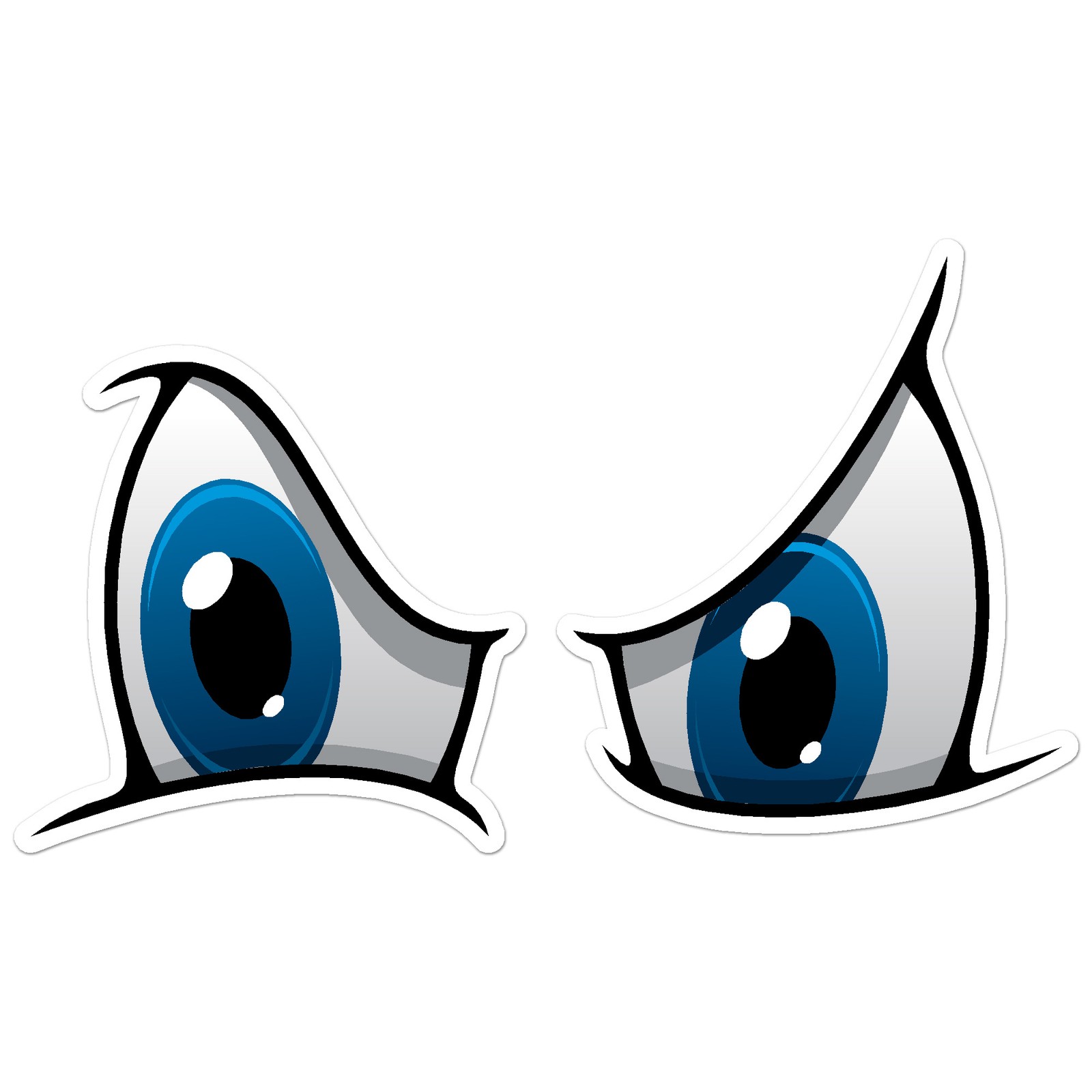 Cartoon Eyes Blue Vinyl Decal Sticker – ebn8926