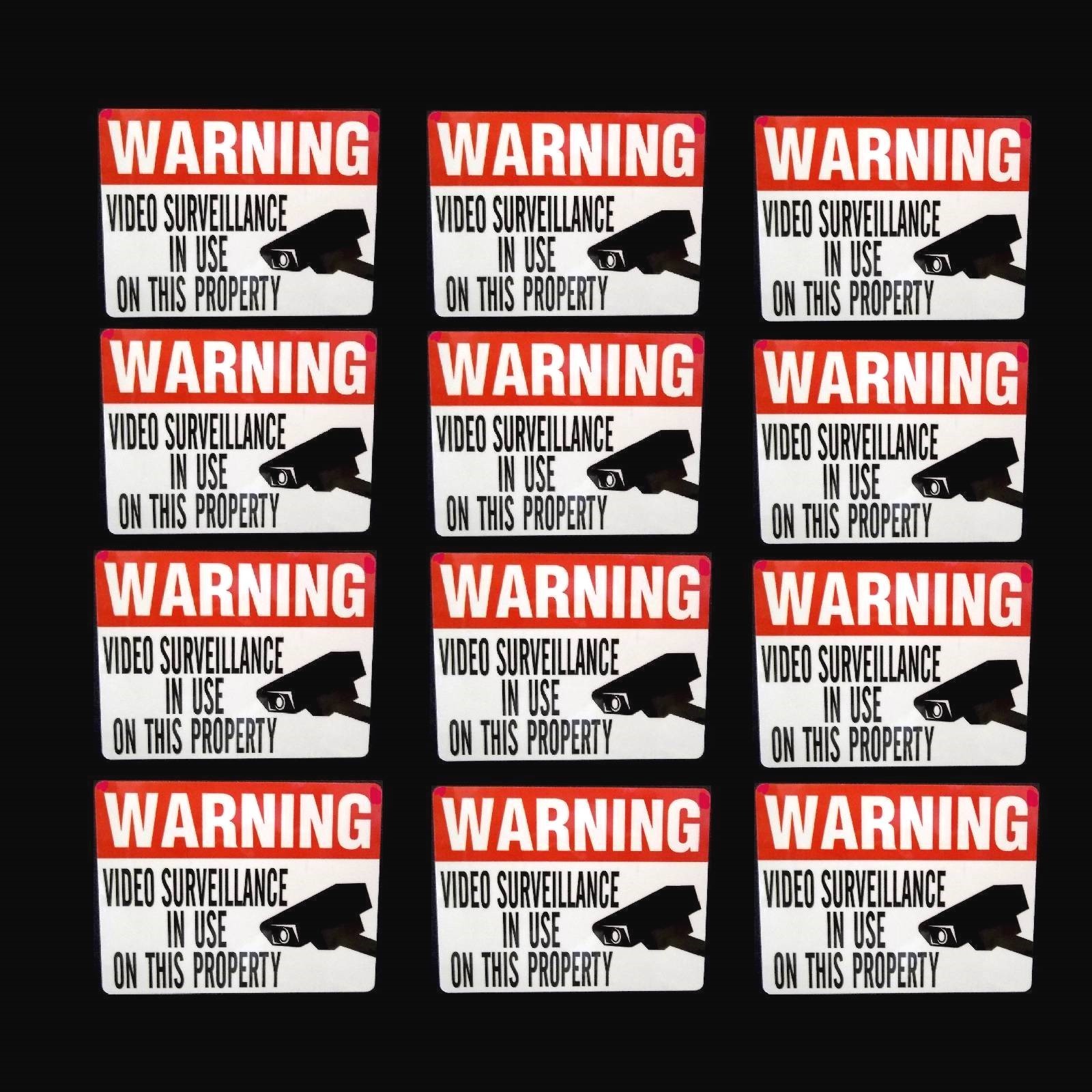 HOME YARD VIDEO SECURITY CAMERA WARNING STICKER LOT