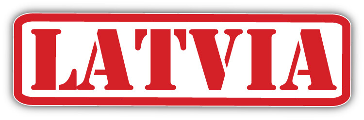 Latvia Stamp Car Bumper Sticker Decal