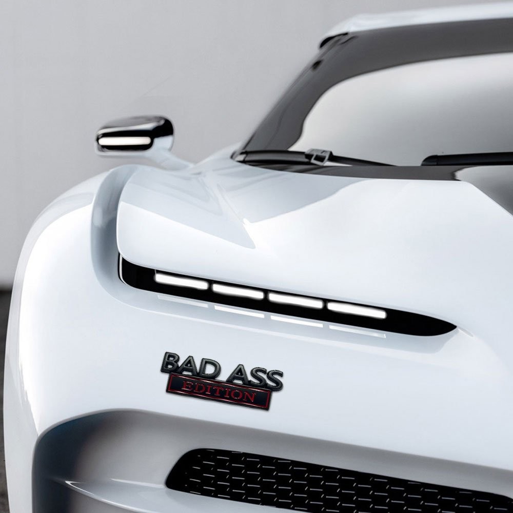 Car Bad Ass Edition Emblem, 3D Fender Badge Decal Car Sticker CW