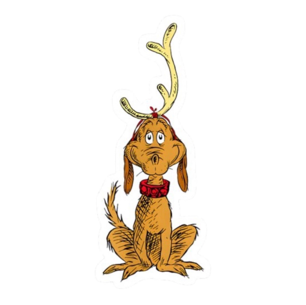 Max the Dog Grinch Who Stole Christmas 3” Inch Waterproof Vinyl Sticker Decal