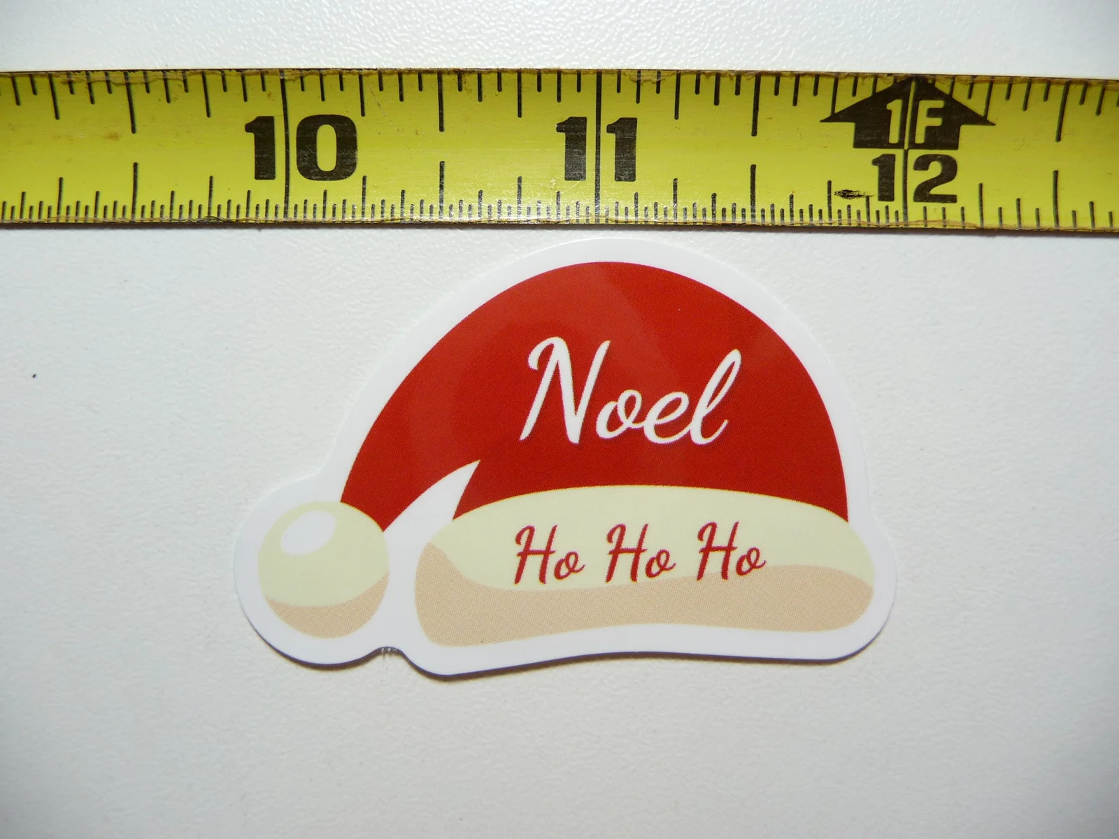 SANTA HAT NOEL HO HO HO SMALL STICKER DECAL WINTER HOLIDAYS CHRISTIAN FUN