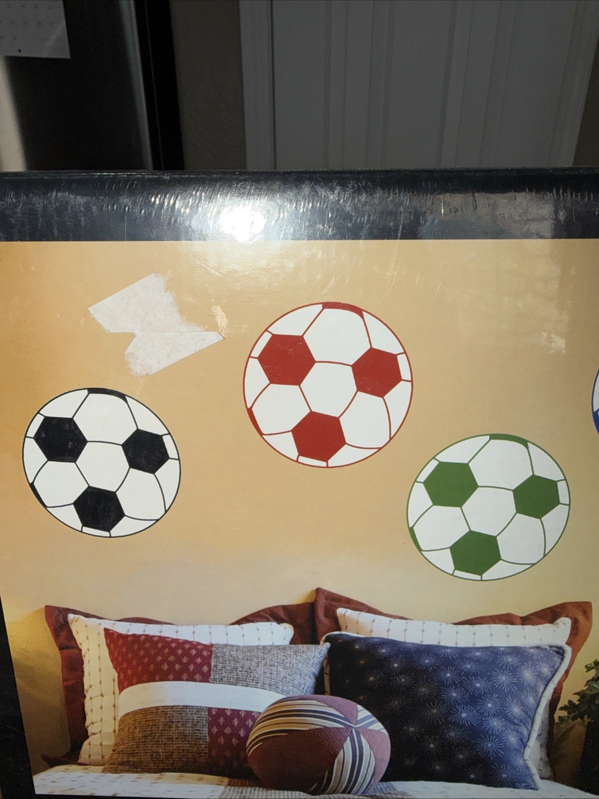 Soccer Balls Wall Decal Pack – Kids Bedroom Sports Wall Decor Stickers Graphics