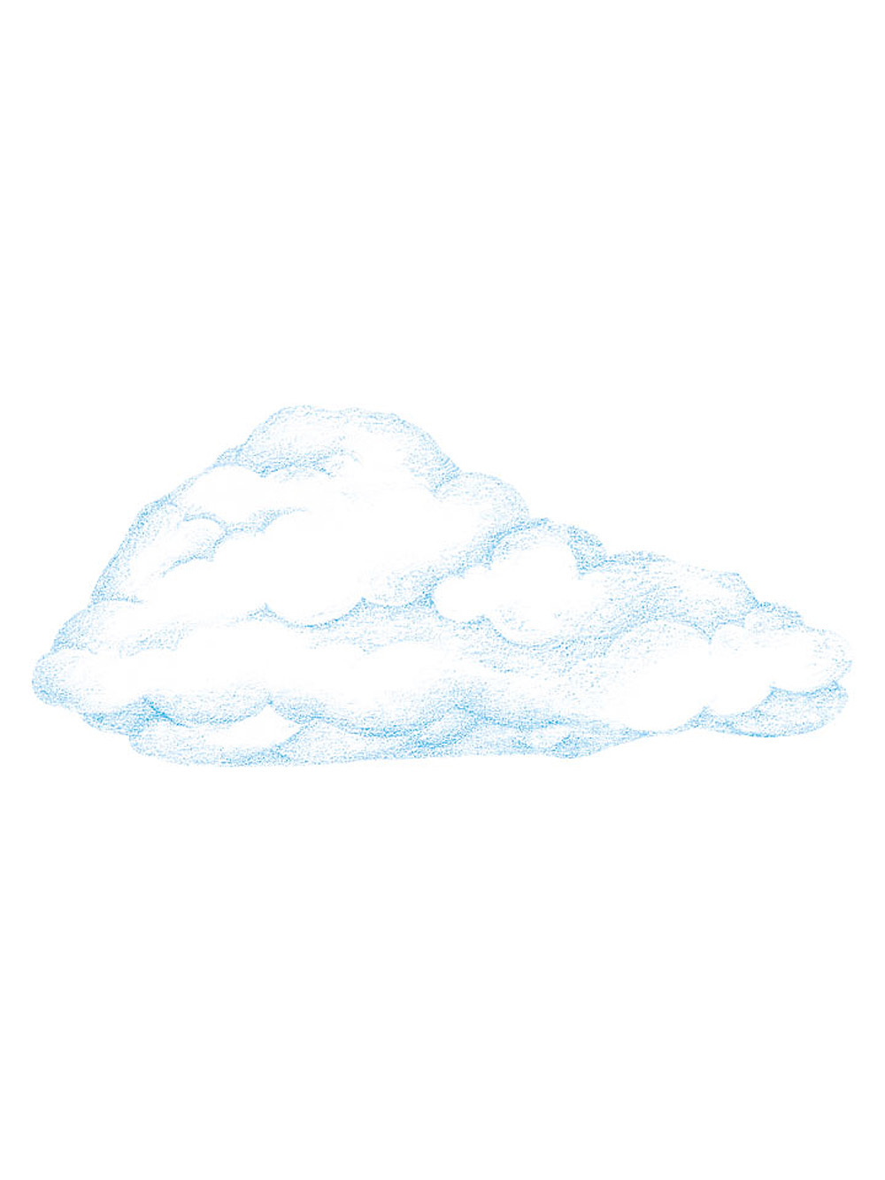 25 Medium Sm Cloud Wallies Fluffy White Clouds Sky Wall Murals Sticker Decals
