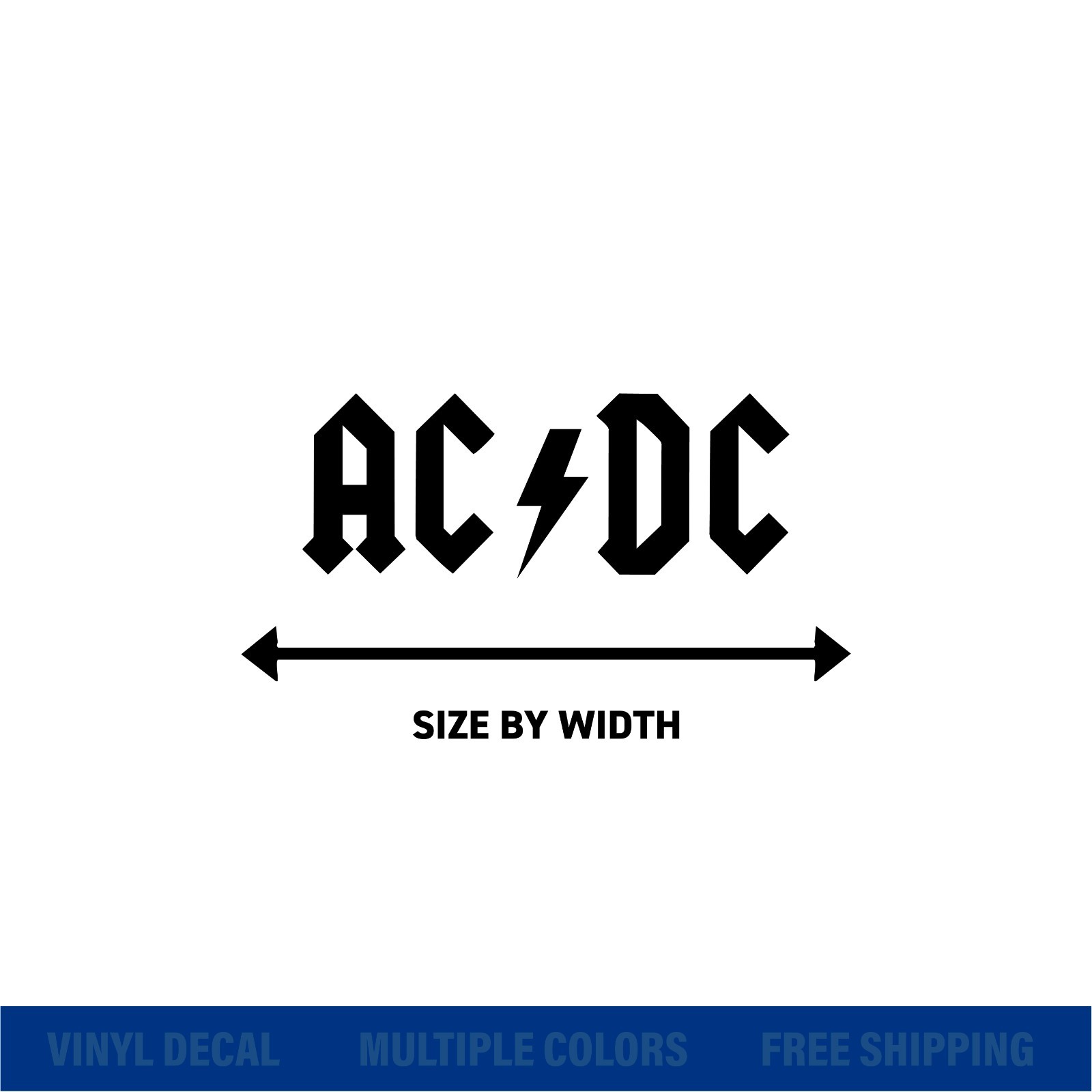 AC/DC Logo Vinyl Decal Sticker | Band Logo |Multi-Colors & Free Shipping