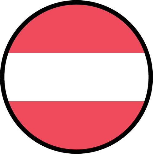 Austria Flag Circle Sticker Decal