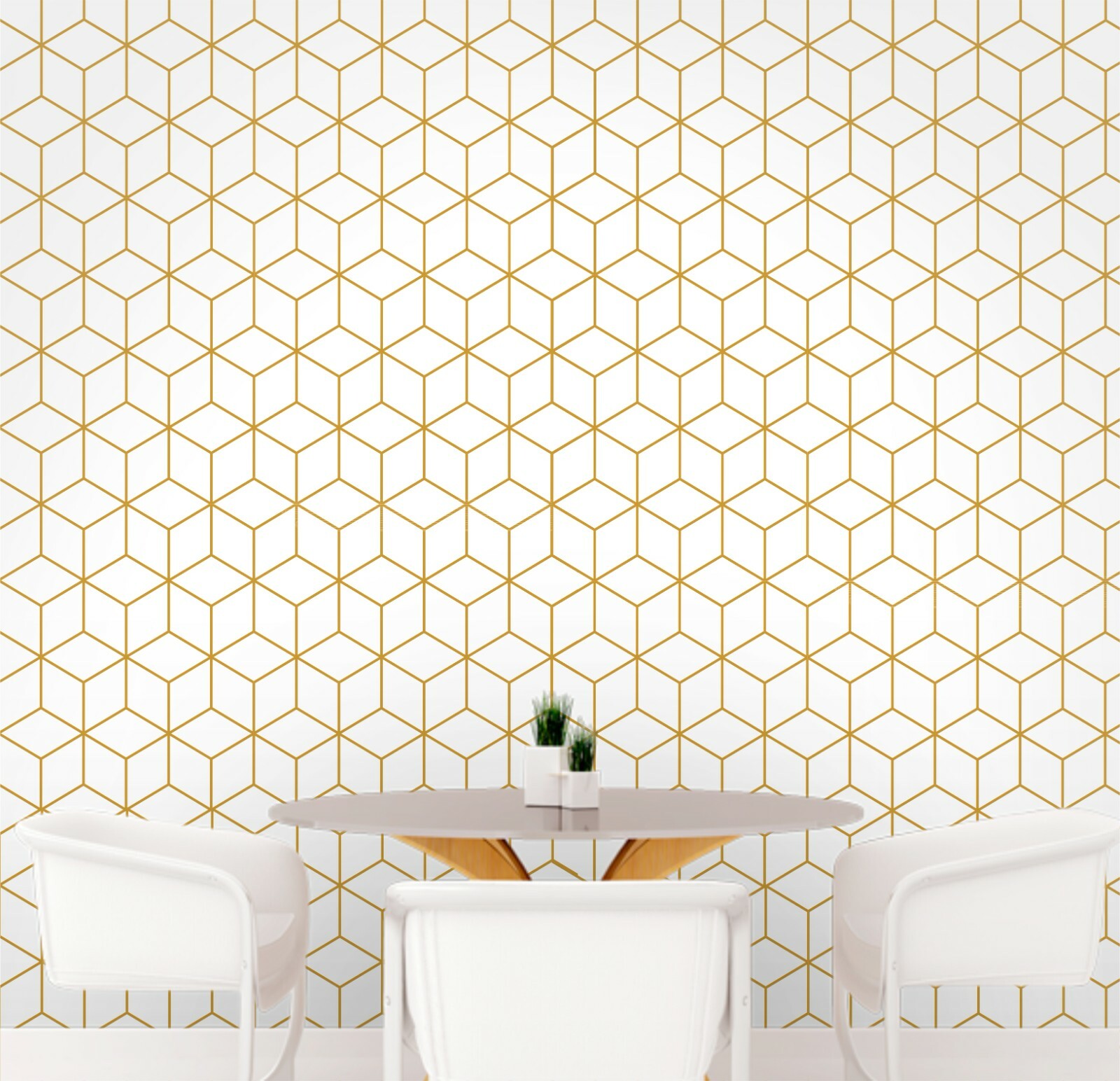 Hexagonal Wall Mural Decor Art Living Room