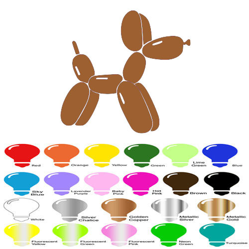 Balloon Animal Dog Decal Sticker for Car Window Bumper Wall Door Decor Laptop