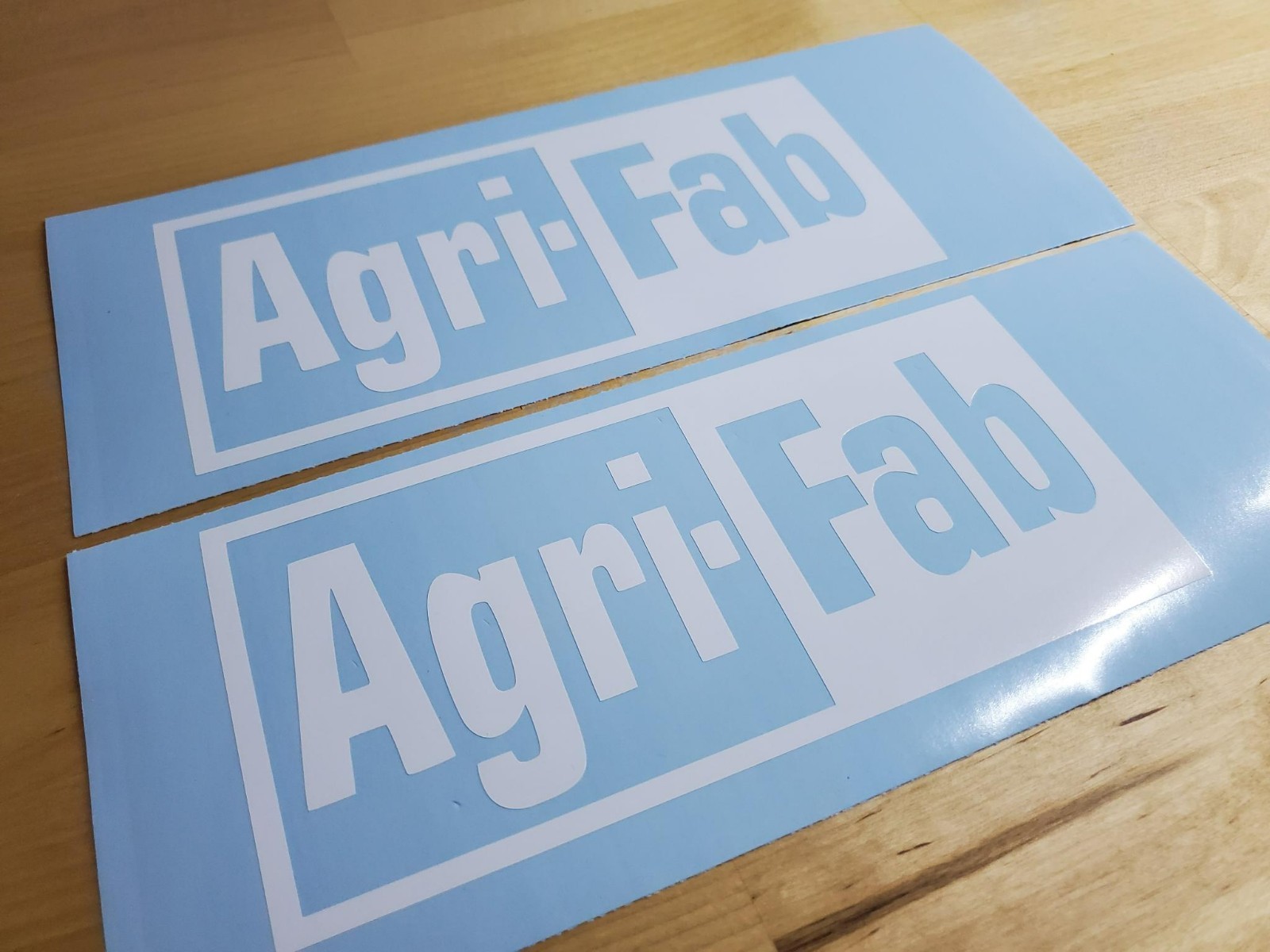 agri-fab Decals Stickers Gloss WHITE 8X3.7″ (2) Fast USA