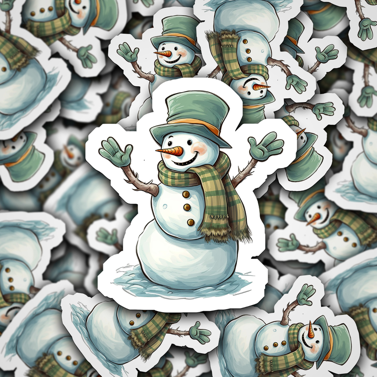 Snowman Vinyl Sticker – Add a Frosty Friend to Your Life
