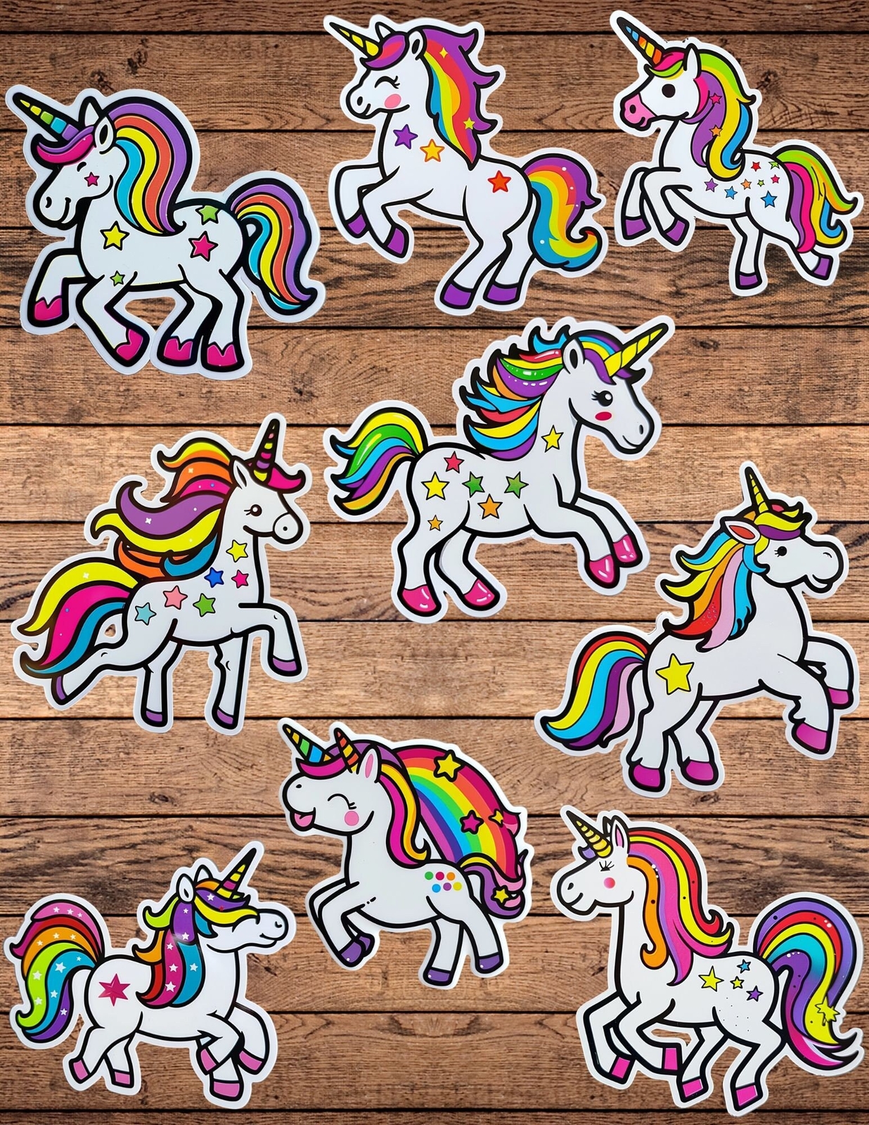 Rainbow Unicorn Stickers Set Funny Sticker Laptop Sticker WaterBottle Sticker