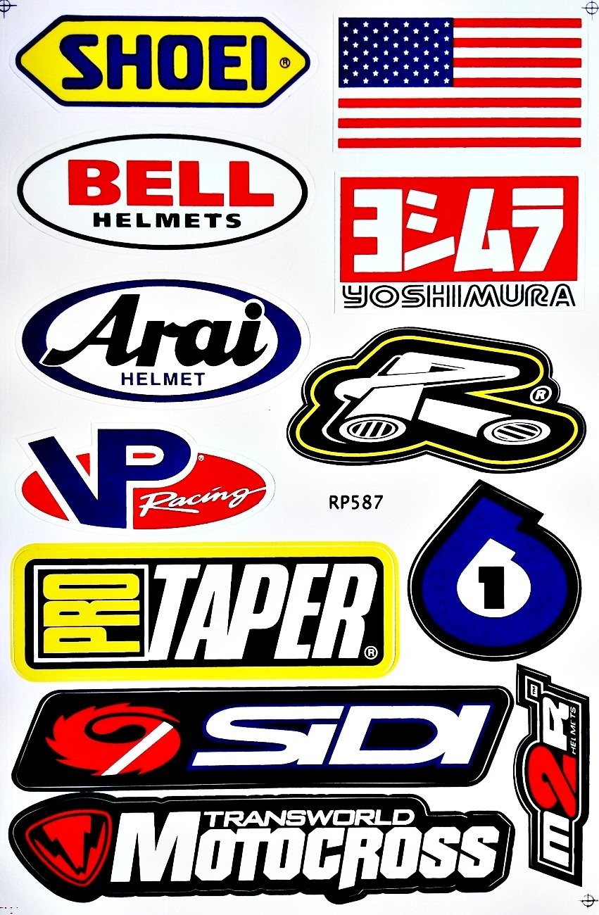Multicolor Water Resistant Stickers Decals for Car ATV Motorcycle 7×10 inches