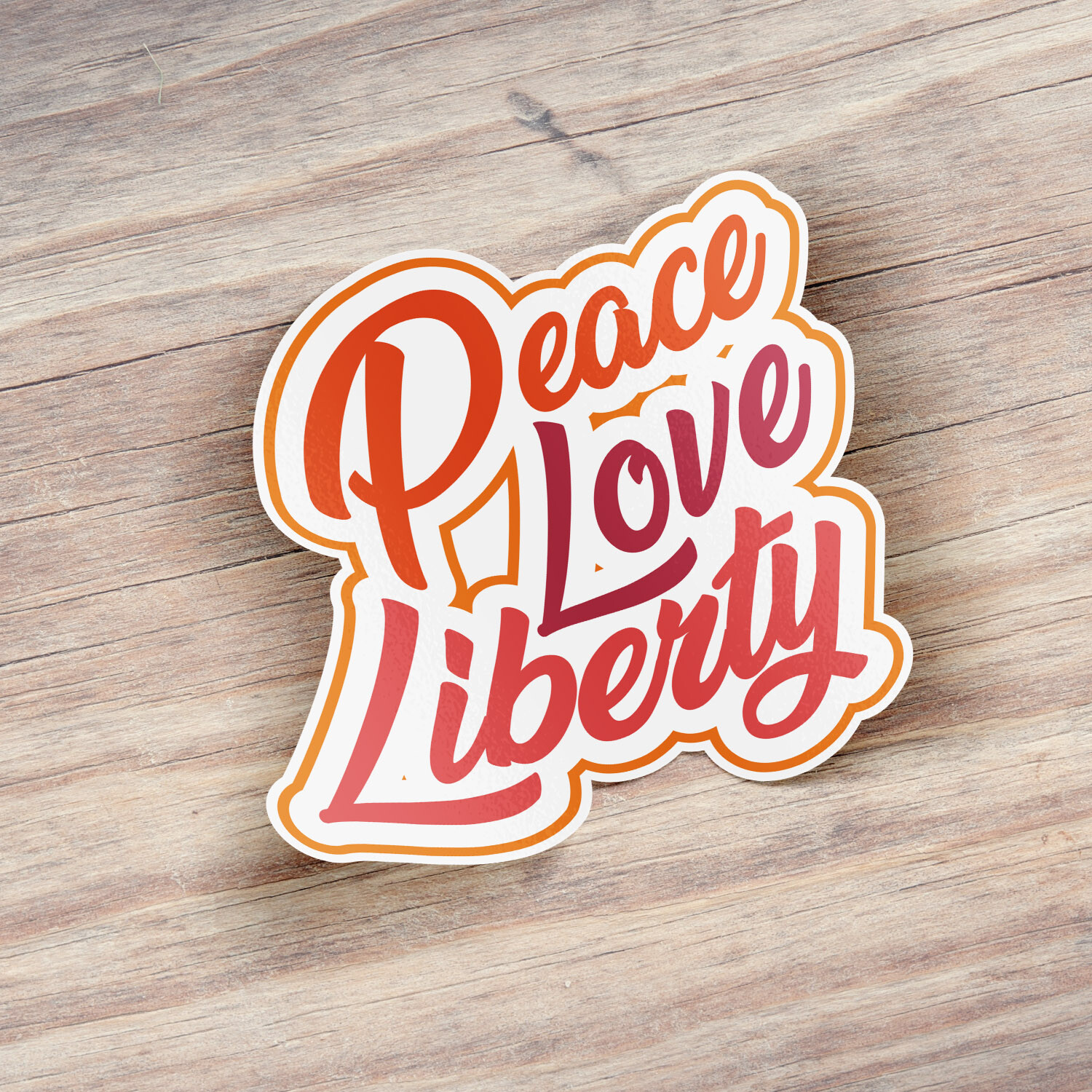 Pease Love Liberty Car Bumper Vinyl Sticker Decal «SIZES»