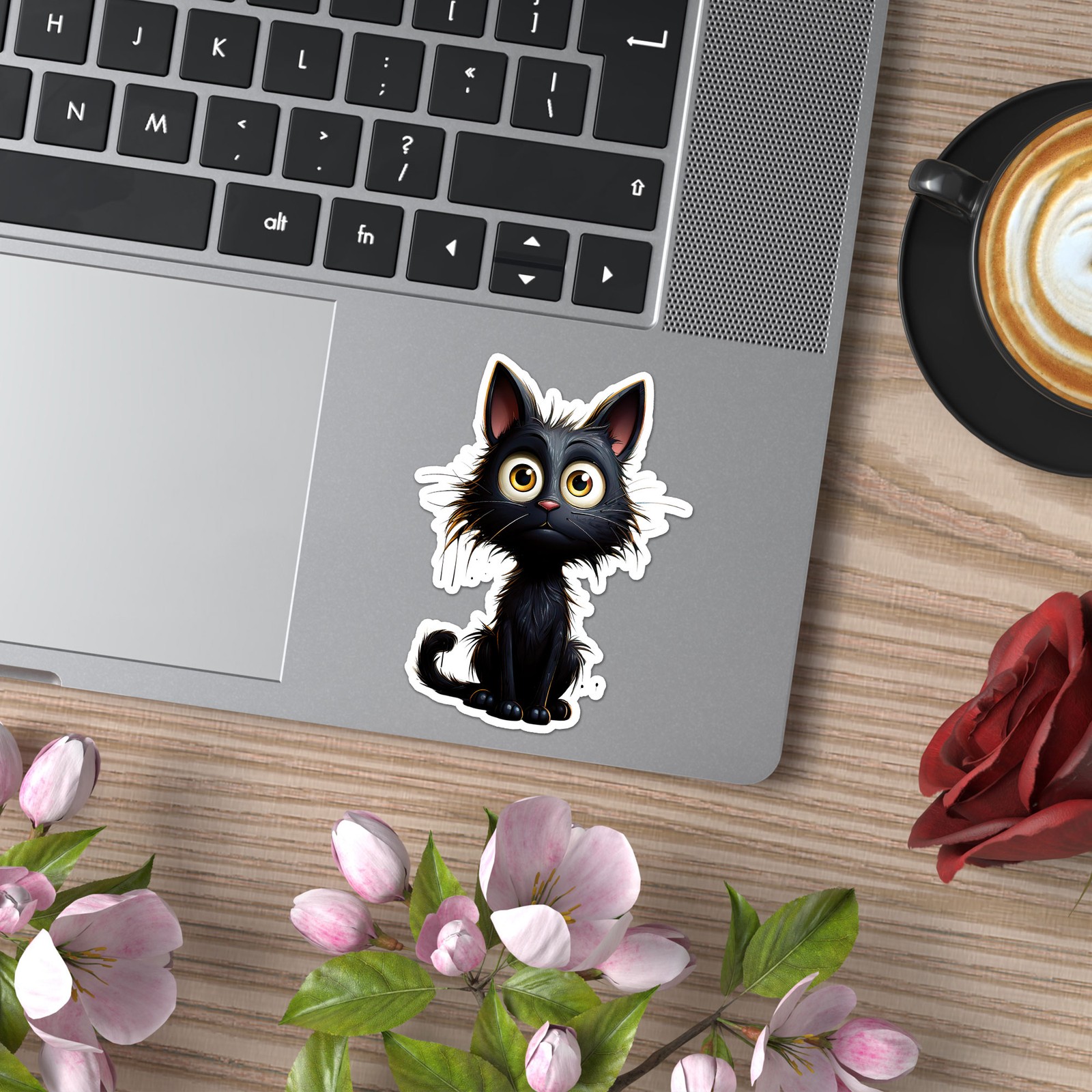 Cat Kiitten Big Eyes – Vinyl Decal Sticker – Car Window Laptop – ebn11011