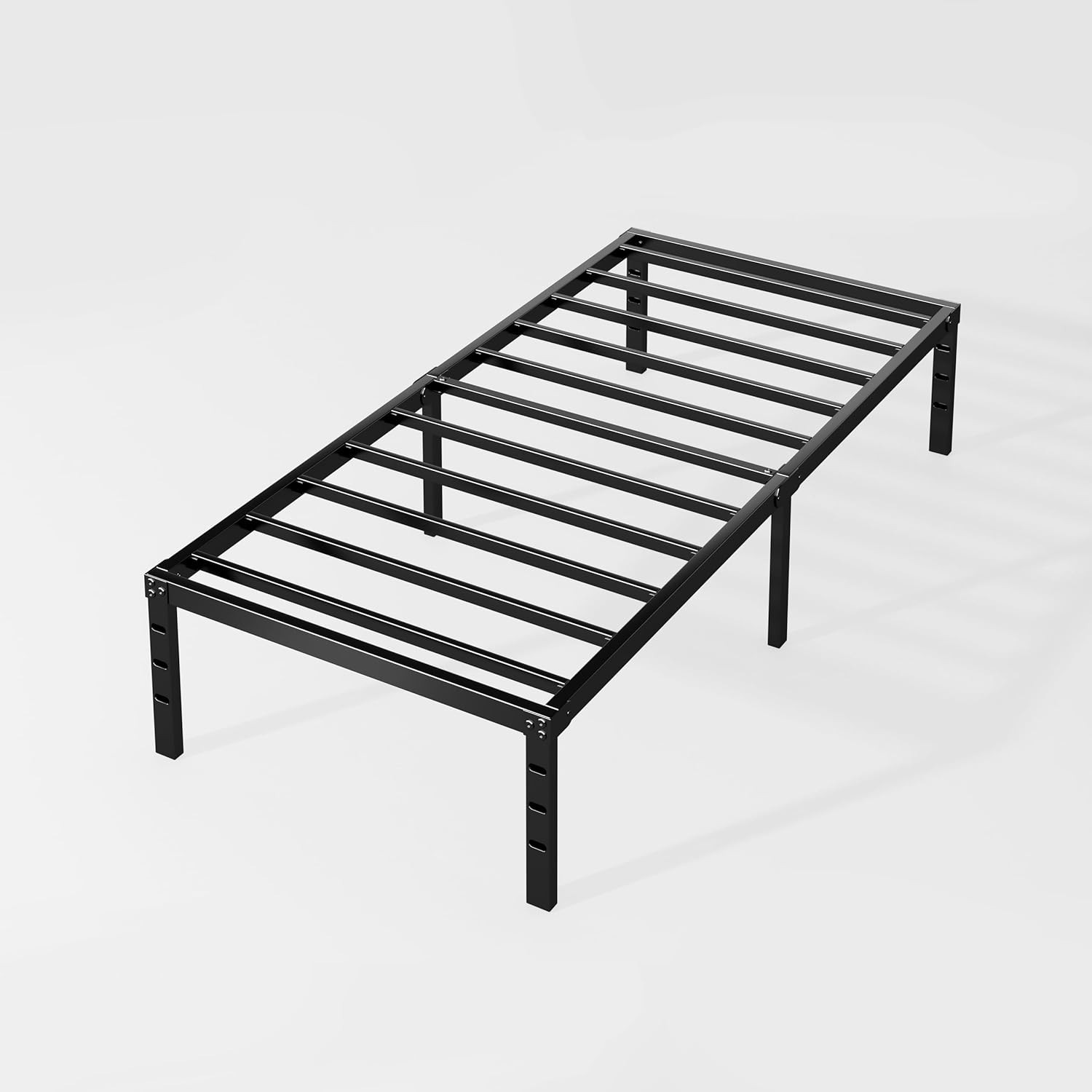 14 Inch Metal Platform Bed Frame Twin Size Heavy Duty Black HLIPHA Tall Spring