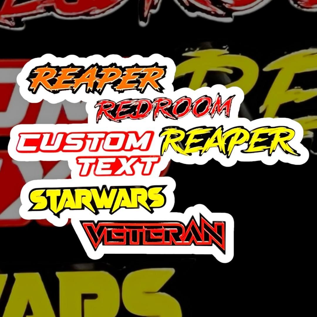 Custom Lazer Cut Car Acrylic Emblem Badge MULTI COLOR Customized Text Names!