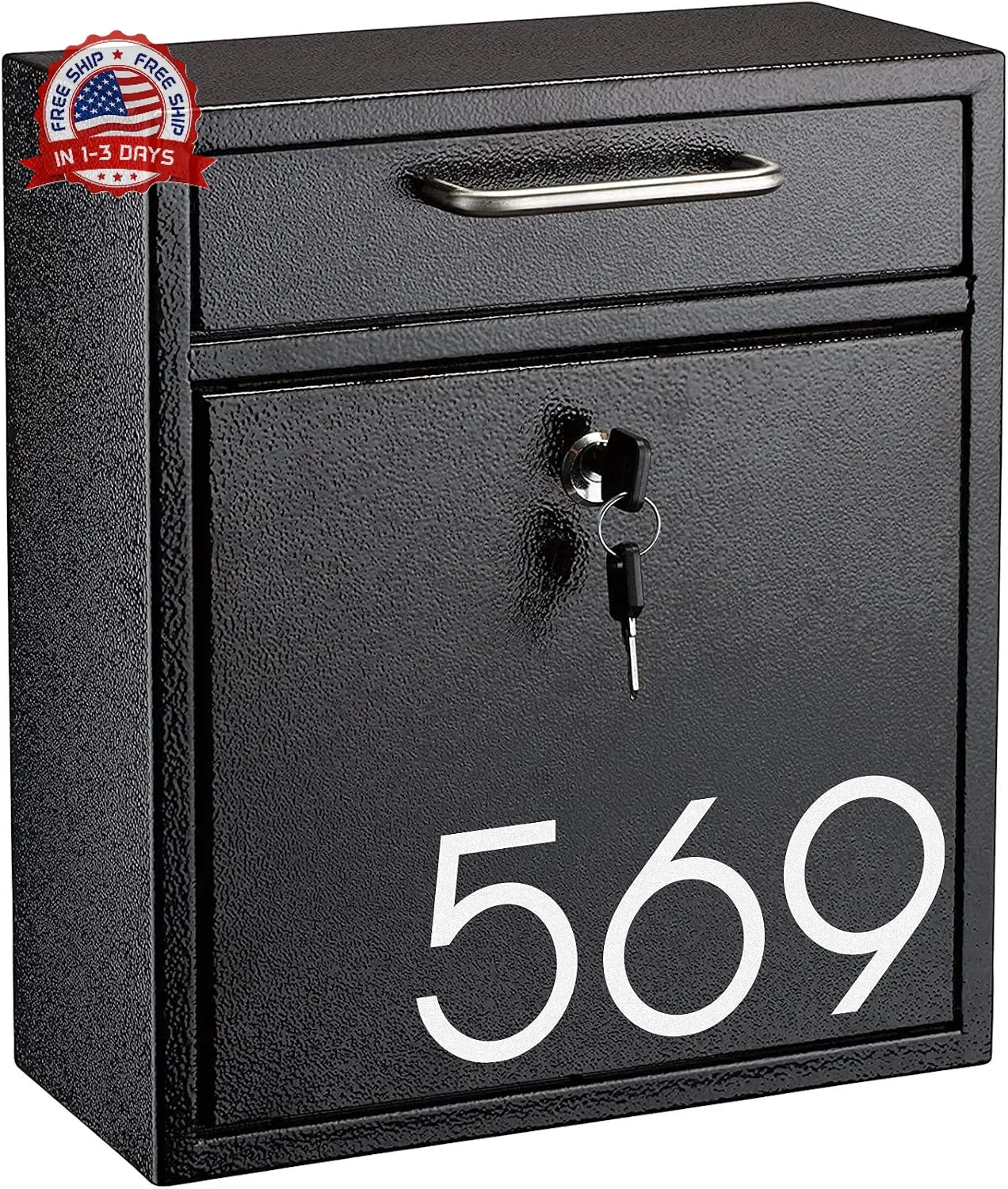 2 inch Reflective Mailbox Numbers Sticker (0-9, 5 Sets) Modern Number Vinyl Wate