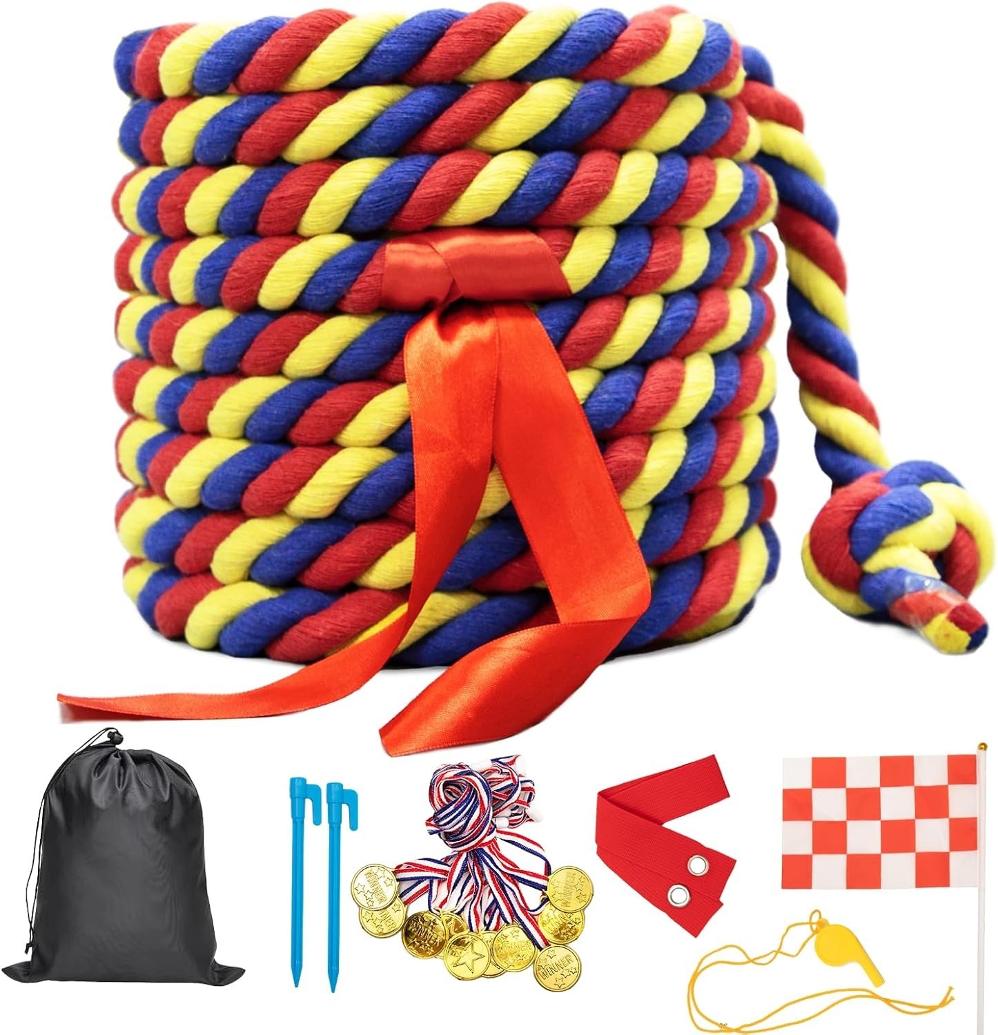 Tug of War Rope for Kids and Adults,20/40/60FT Tug a War Rope for Outdoor Games
