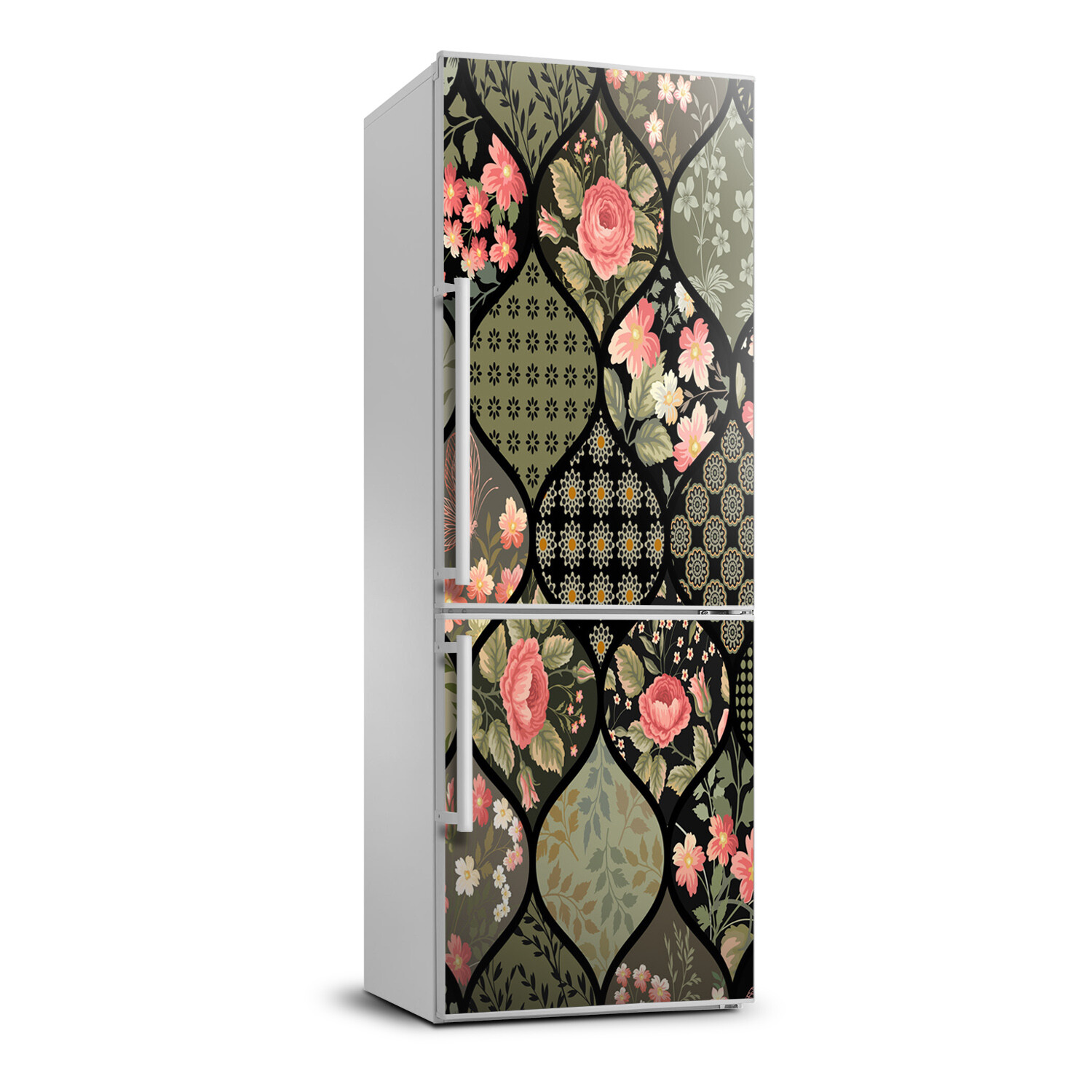 3D Refrigerator Wall Self Adhesive Removable Sticker Flowers Floral pattern